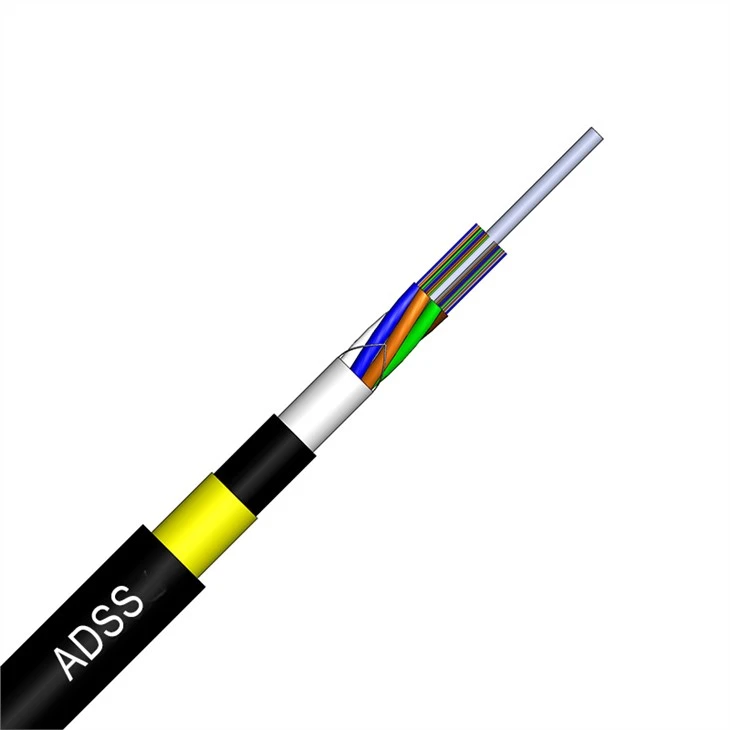 全誘電体自己支持型 (ADSS) ルーズ チューブ より線光ケーブル 電力線 アンテナ